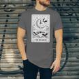 The Reader Tarot Card Bookworm Books Lover Dragon Librarians Unisex Jersey T-Shirt