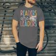 Readers Are Leaders Reading Book Lovers Teacher Women Kids Unisex Jersey T-Shirt