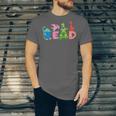 Reading DinosaurRex Dino Book Lover Unisex Jersey T-Shirt Reading DinosaurRex Dino Book Lover Unisex Jersey T-Shirt