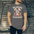 Reading Makes You Hoppier Bunny Book Fans Toddler Kid Unisex Jersey T-Shirt