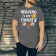 Reading Is My Tee Favorite Sport Basketball World Book Day Unisex Jersey T-Shirt