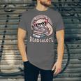 Readsalotl Axolotl Reading Books Glasses Bookworm Pun Fun Unisex Jersey T-Shirt