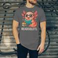 Readsolotl Kawaii Axolotl Reading Book Lover Unisex Jersey T-Shirt
