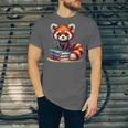 Red Panda Books Lover Reading Bookworm Unisex Jersey T-Shirt