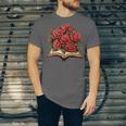 Red Roses Flowers Book Floral Unisex Jersey T-Shirt Red Roses Flowers Book Floral Unisex Jersey T-Shirt