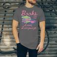 Retro Books Are My Love Language Valentine Book Lovers Unisex Jersey T-Shirt