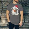 Retro Ghost Reading Book With Cat Bookish Club Christmas Men Women Kids Unisex Jersey T-Shirt
