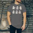 Retro Ghost Reading Books Halloween Bookish Ghost Bookworm Unisex Jersey T-Shirt