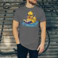 Rubber Duck Reading Book Swim Rubber Duckling Rubber Duckie Unisex Jersey T-Shirt