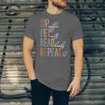 Sip Coffee Pet Cats Read Books Repeat Book Cat Lover Unisex Jersey T-Shirt