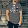 Skeleton Reading Book Floral Dark For Book Lovers Unisex Jersey T-Shirt Skeleton Reading Book Floral Dark For Book Lovers Unisex Jersey T-Shirt