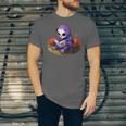 Spooky Grim Reaper Reading A Book Cute Creepy Halloween Unisex Jersey T-Shirt