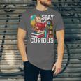 Stay Curious Monkey Reading Book Lover Bookworm Unisex Jersey T-Shirt Stay Curious Monkey Reading Book Lover Bookworm Unisex Jersey T-Shirt