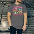 Survived 67 Days Of School Ice Cream Drip Apple Pencil Book Unisex Jersey T-Shirt Survived 67 Days Of School Ice Cream Drip Apple Pencil Book Unisex Jersey T-Shirt