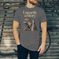 Unearth A Story Dinosaur Reading a Library Book Unisex Jersey T-Shirt