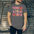 Valentine Cupid Coquette Pink Bow Apple Books Teacher Unisex Jersey T-Shirt