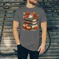 Vintage Autumn Books Coffee Pumpkin Fall Reading Unisex Jersey T-Shirt Vintage Autumn Books Coffee Pumpkin Fall Reading Unisex Jersey T-Shirt