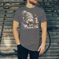Vintage Cute Gnome Reading Book Coffee Cute Gnome Graphic Unisex Jersey T-Shirt
