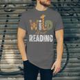 Wild About Reading Books Animal Theme Bookworm Library Day Unisex Jersey T-Shirt Wild About Reading Books Animal Theme Bookworm Library Day Unisex Jersey T-Shirt
