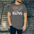 WILD ABOUT READING Reading Books Bookworm Library Day Unisex Jersey T-Shirt WILD ABOUT READING Reading Books Bookworm Library Day Unisex Jersey T-Shirt