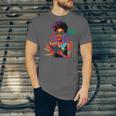 Woman Reading Book Lover Geometric Girl Afro History Unisex Jersey T-Shirt