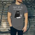 Women's First Of All I’m A Delight Cute Cat Books Coffee Humor Unisex Jersey T-Shirt