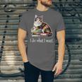 Womens Girls Books I Do What I Want Calico Cat Lover Unisex Jersey T-Shirt
