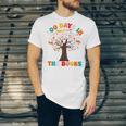 100 Days In The Books Reading Teacher 100th Day Of School Premium Unisex Jersey T-Shirt