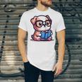 Adorable Book Lover Bulldog With Reading Glasses Cute Raglan Baseball Tee Unisex Jersey T-Shirt Adorable Book Lover Bulldog With Reading Glasses Cute Raglan Baseball Tee Unisex Jersey T-Shirt