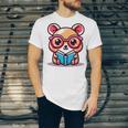 Adorable Book Lover Quokka With Reading Glasses Cute Unisex Jersey T-Shirt