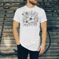Adult Coloring Book Style Flowers And Ladybug Self Coloring Unisex Jersey T-Shirt Adult Coloring Book Style Flowers And Ladybug Self Coloring Unisex Jersey T-Shirt