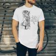 Alice Adventures Wonderland Vintage Book Quote Lewis Carrol Unisex Jersey T-Shirt