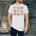 Apple Coquette Bow Books First Day Of School Back To School Unisex Jersey T-Shirt Apple Coquette Bow Books First Day Of School Back To School Unisex Jersey T-Shirt