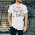 Book Fair Vibes Groovy Retro Reading Unisex Jersey T-Shirt