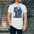 Book Lover Bookworm Reading Books Dragon Premium Tri-Blend Unisex Jersey T-Shirt