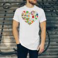 Book Lover Librarian Books Heart Valentine Unisex Jersey T-Shirt