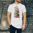 Book Stack With Flowers Reading Lover Bookish Unisex Jersey T-Shirt Book Stack With Flowers Reading Lover Bookish Unisex Jersey T-Shirt