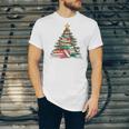All Booked For Christmas Book Christmas Tree Lights Xmas Unisex Jersey T-Shirt