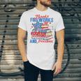 Books Fireworks And Freedom 4th Of July Book Lover Unisex Jersey T-Shirt