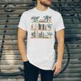 Bookshelves With Books & Plants Premium Unisex Jersey T-Shirt Bookshelves With Books & Plants Premium Unisex Jersey T-Shirt
