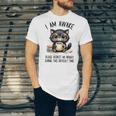 Cat Glasses Coffe Books I Am Awake Please Respect My Privacy Unisex Jersey T-Shirt