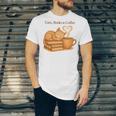 Cats Books And Coffee Heart Cozy Cat Lover Bookworm Readers Unisex Jersey T-Shirt