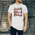 Christmas Cats Bookshelf Gingerbread Unisex Jersey T-Shirt