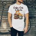 Coffee Cats And Books Lover For Women & Girls Coffee Unisex Jersey T-Shirt Coffee Cats And Books Lover For Women & Girls Coffee Unisex Jersey T-Shirt