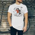 Cute Halloween Ghost Reading Book Unisex Jersey T-Shirt Cute Halloween Ghost Reading Book Unisex Jersey T-Shirt