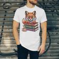 Cute Nerdy Fox Read Books Be Kind Stay Weird Book Club Premium Tri-Blend Unisex Jersey T-Shirt