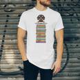 Cute Wiener Dog Dachshund Reading On Pile Of Books Unisex Jersey T-Shirt Cute Wiener Dog Dachshund Reading On Pile Of Books Unisex Jersey T-Shirt