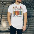 Cute Wildflower Book School Counseling Life School Counselor Unisex Jersey T-Shirt
