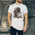 Dog Book Flower Unisex Jersey T-Shirt Dog Book Flower Unisex Jersey T-Shirt