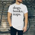 Dogs Books Naps Lovers Unisex Jersey T-Shirt Dogs Books Naps Lovers Unisex Jersey T-Shirt